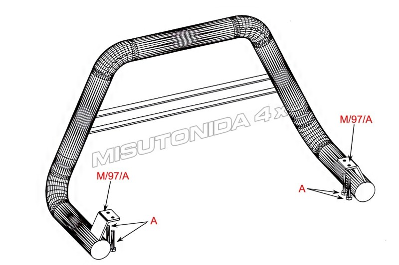 Bull Bar MED/97/IX 2004 - 2006 Ford Ranger DC